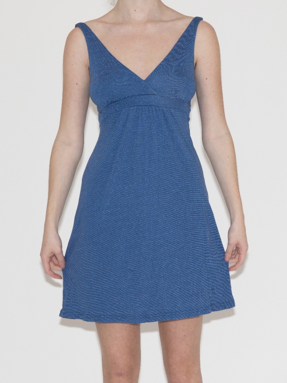 Y2k blue mini dress v neck michael stars size small